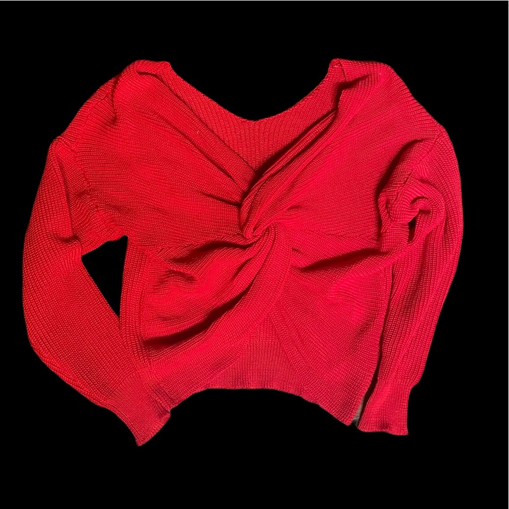 Red sweater can be worn 2 ways! ❤️❤️